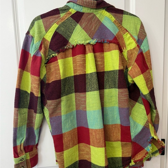 Urban Outfitters Colorful Plaid Button-Up Shirt - Picture 2 of 3